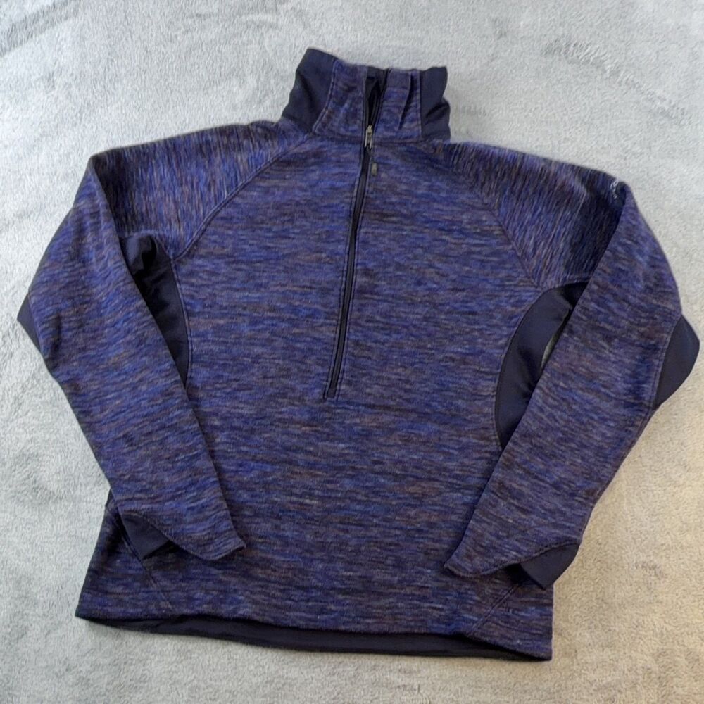 Columbia 1/4 Zip Pullover Womens Blue Lightweight Stretch Knit Size S